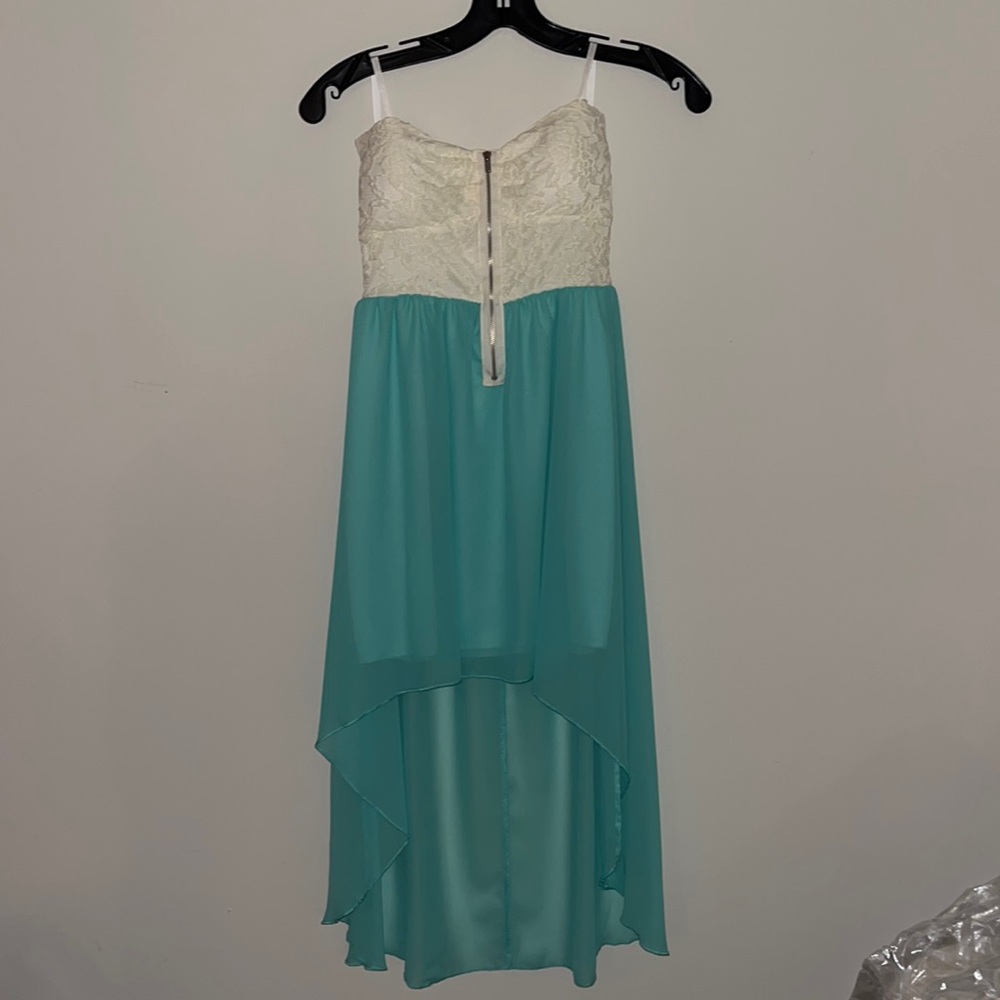 High low dress with zipper